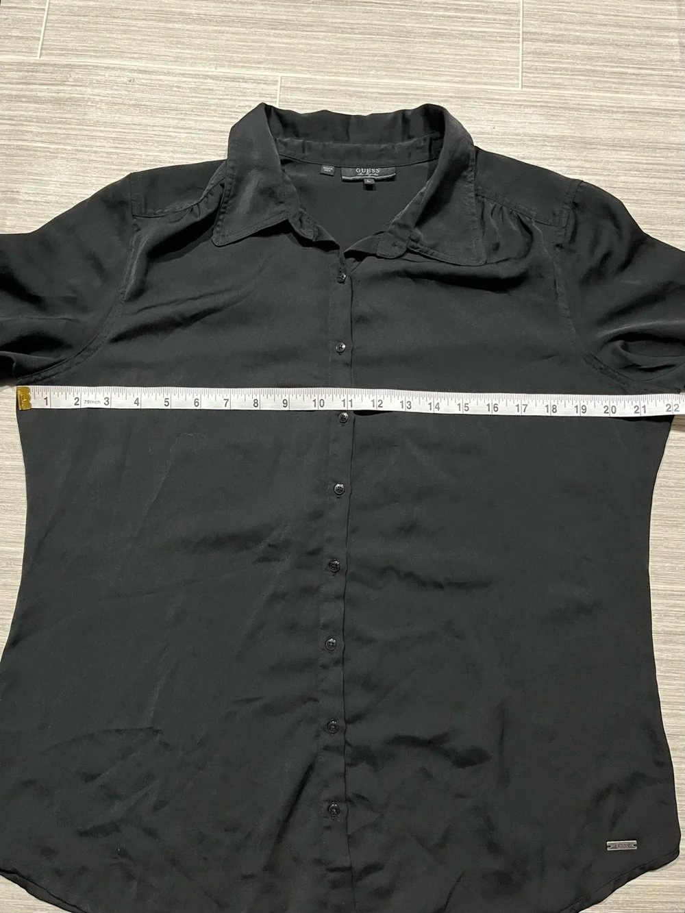 Guess Long Sleeve Black Button-Up Blouse - Large - Women’s - Picture 9 of 16